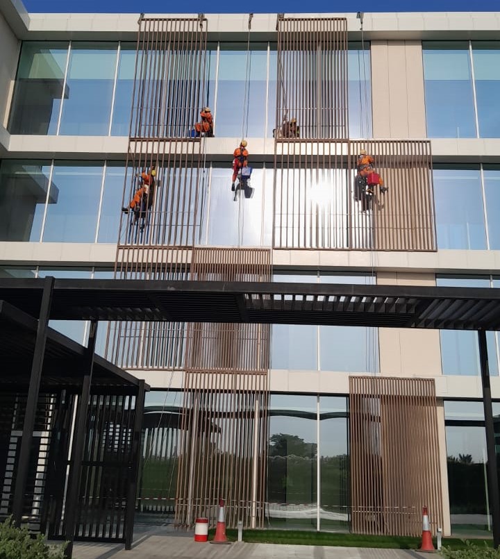 The Oberoi Al zorah facade cleaning